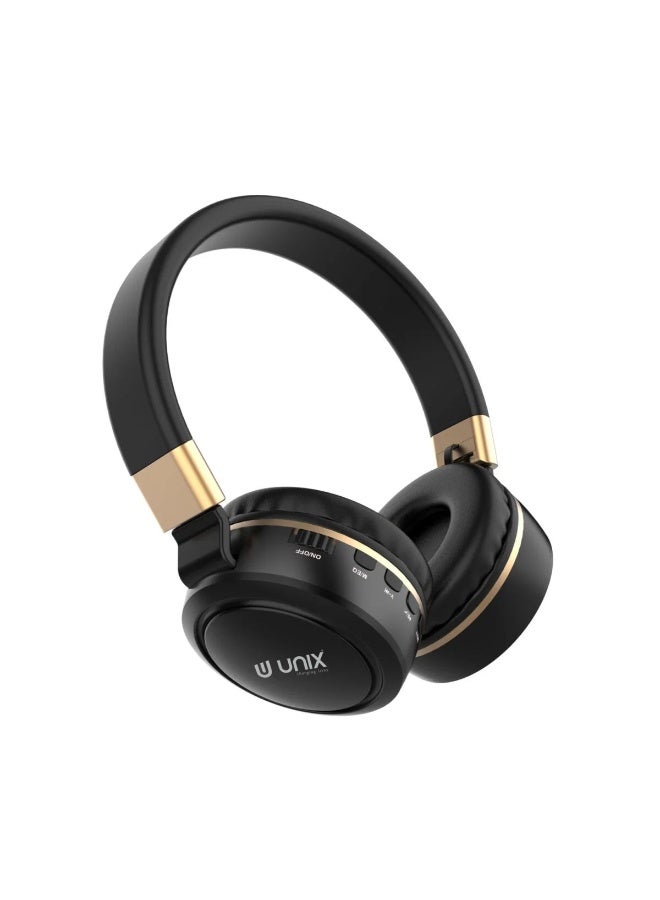 يونيكس سماعات الرأس Unix Elite 9 Bluetooth - تشغيل لمدة 12 ساعة مع مشغلات مقاس 40 مم ووسادات أذن ناعمة - Image 1