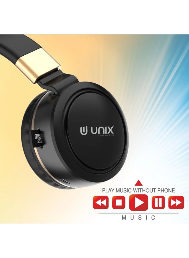 يونيكس سماعات الرأس Unix Elite 9 Bluetooth - تشغيل لمدة 12 ساعة مع مشغلات مقاس 40 مم ووسادات أذن ناعمة - Image 2