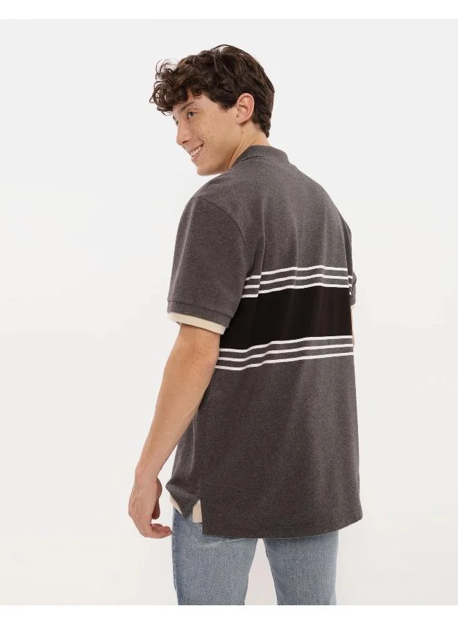امريكان ايجل AE Striped Pique Polo Shirt