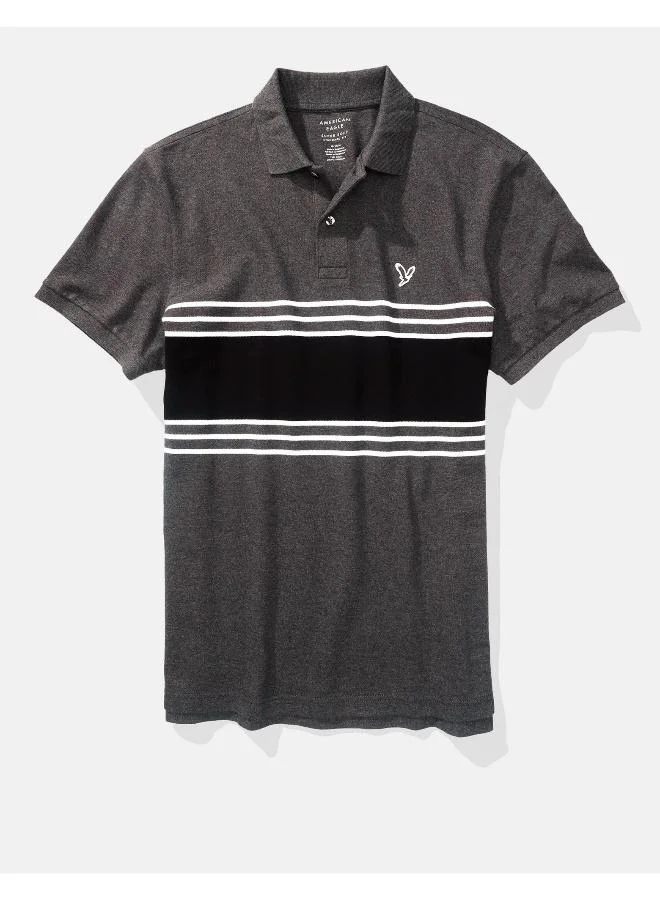 امريكان ايجل AE Striped Pique Polo Shirt
