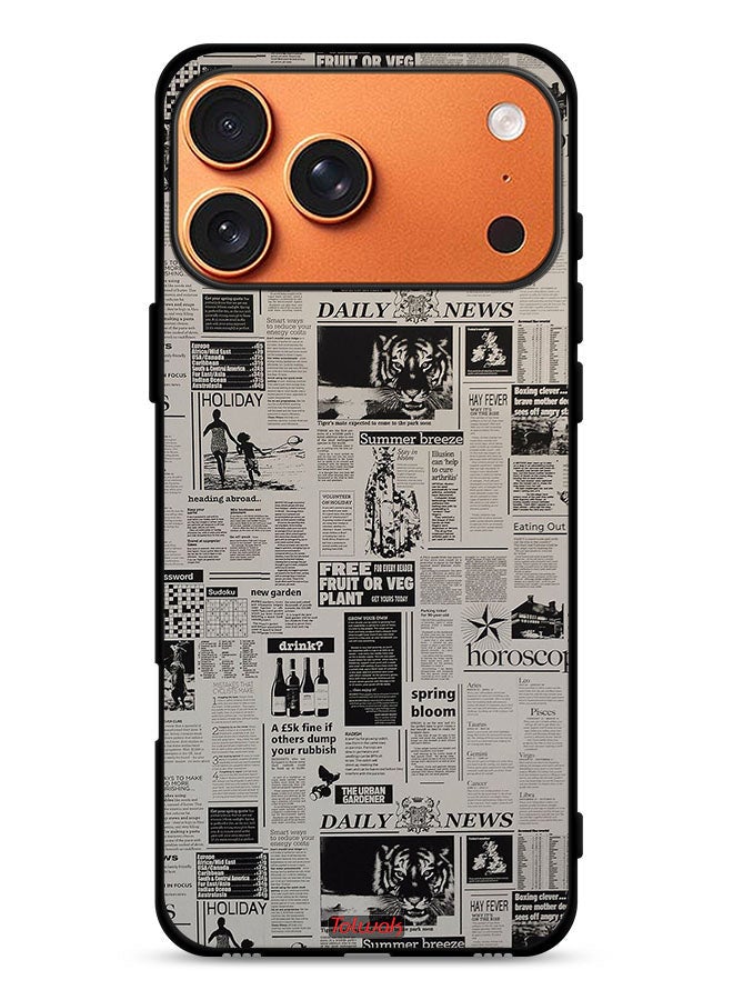 Tolwak Apple iPhone 17 Pro Max Protective Case Cover Newspaper Recording - Image 1