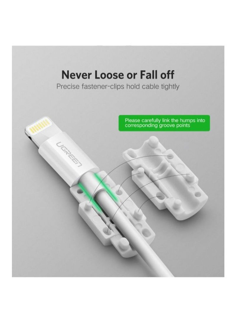 Beauenty 6 Piece Cable Protector For Apple iPhone Charger White - Image 2