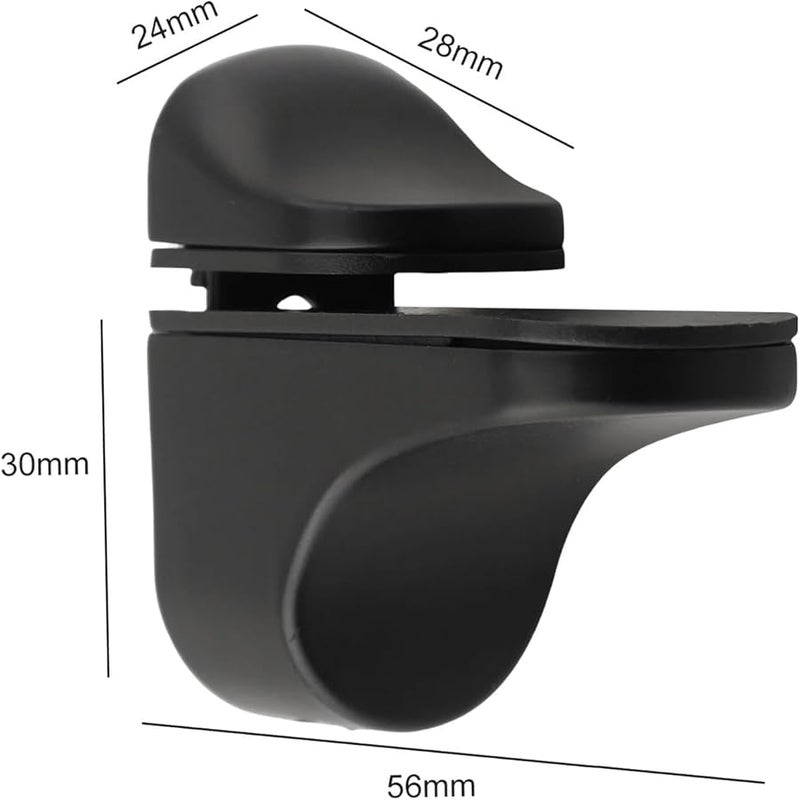 Black Glass Shelf Brackets 8PCS Adjustable Shelf Support For Home Decor Furniture - Image 3