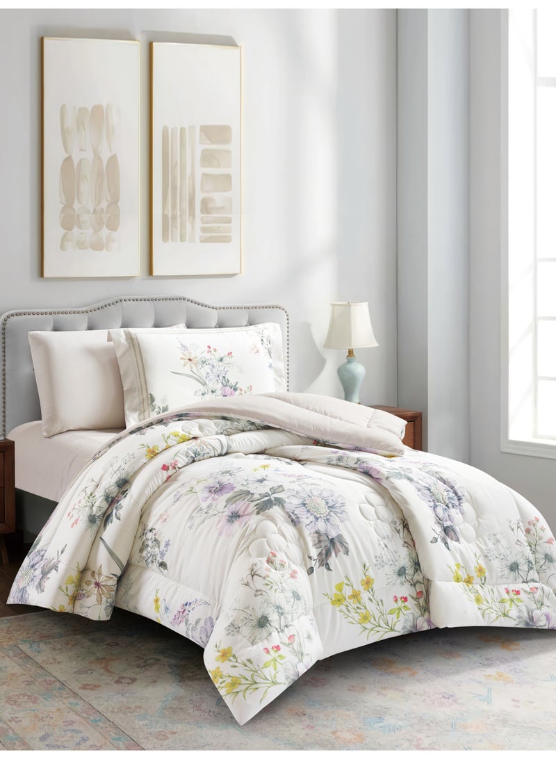 دوناتيلا طقم مفرش سرير 4 قطع مقاس مفرد ونص يناسب سرير 120×200 , تصميم مشجر انيق , مايكروفايبر فائق النعومة , يناسب جميع الفصول - Image 2