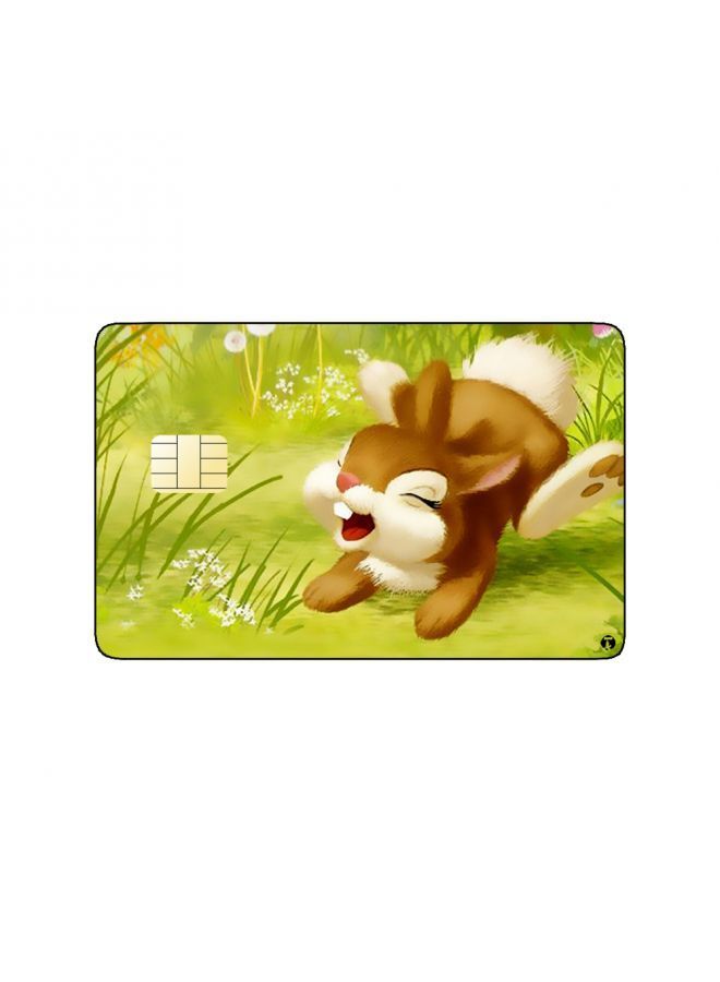 RKN PRINTED BANK CARD STICKER Cute Rabbit Drawing In Forest - Image 2