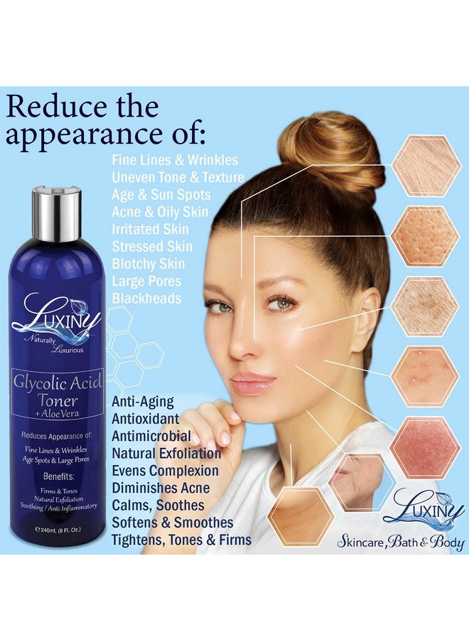Luxiny Anti Aging Skin Care Set For Women And Men By Luxiny 4 Step Skin Care Kit Includes Glycolic Acid Face Wash Glycolic Acid Toner Pure Hyaluronic Acid Serum Vitamin C Moisturizer For Face - Image 4