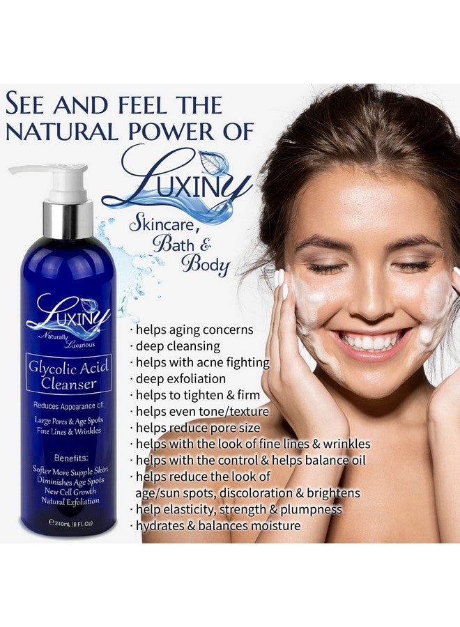 Luxiny Anti Aging Skin Care Set For Women And Men By Luxiny 4 Step Skin Care Kit Includes Glycolic Acid Face Wash Glycolic Acid Toner Pure Hyaluronic Acid Serum Vitamin C Moisturizer For Face - Image 3