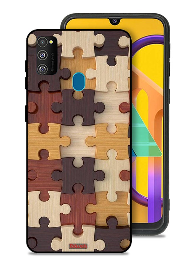 Tolwak Samsung Galaxy M30s Protective Case Cover Wooden Pattern - Image 1