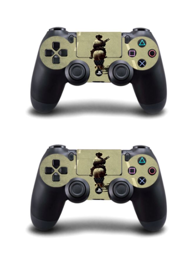 NIBEMINENT 4-Piece Who Will Survive Printed Console And Controller Sticker Set For Sony PlayStation 4 Slim  - Image 3