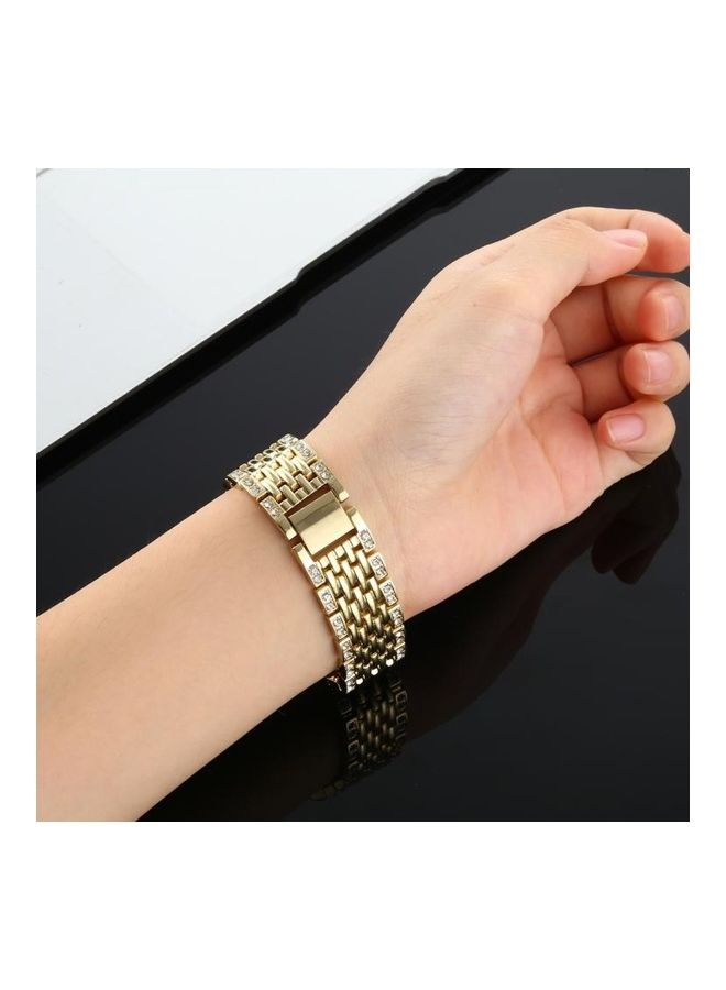 NIBEMINENT Stainless Steel Replacement Wrist Strap Watch Band Gold  - Image 5