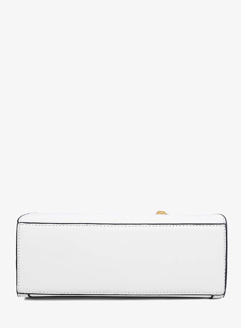 London Rag مقاس واحد White Cane Handle Hand Bag for Women | Best Price UAE