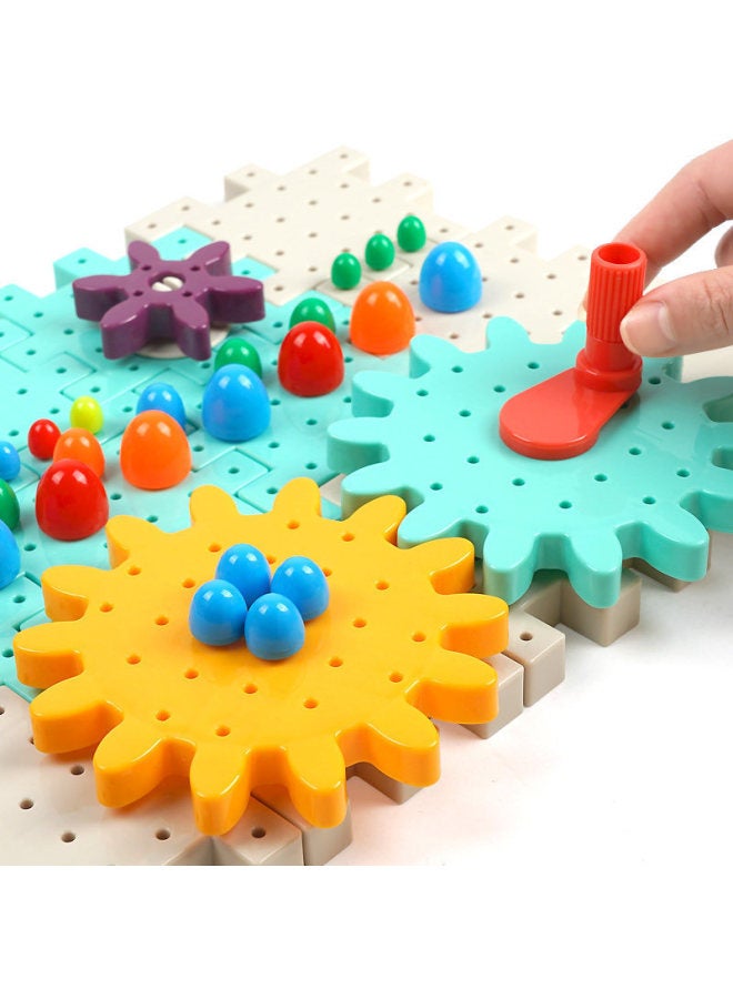 Children's Rotating Gear Varied Assembled Building Blocks Mushroom Nails Assembled And Assembled Early Education Enlightenment Baby Toys-Color:268PCSC Gear Building Blocks - Image 4