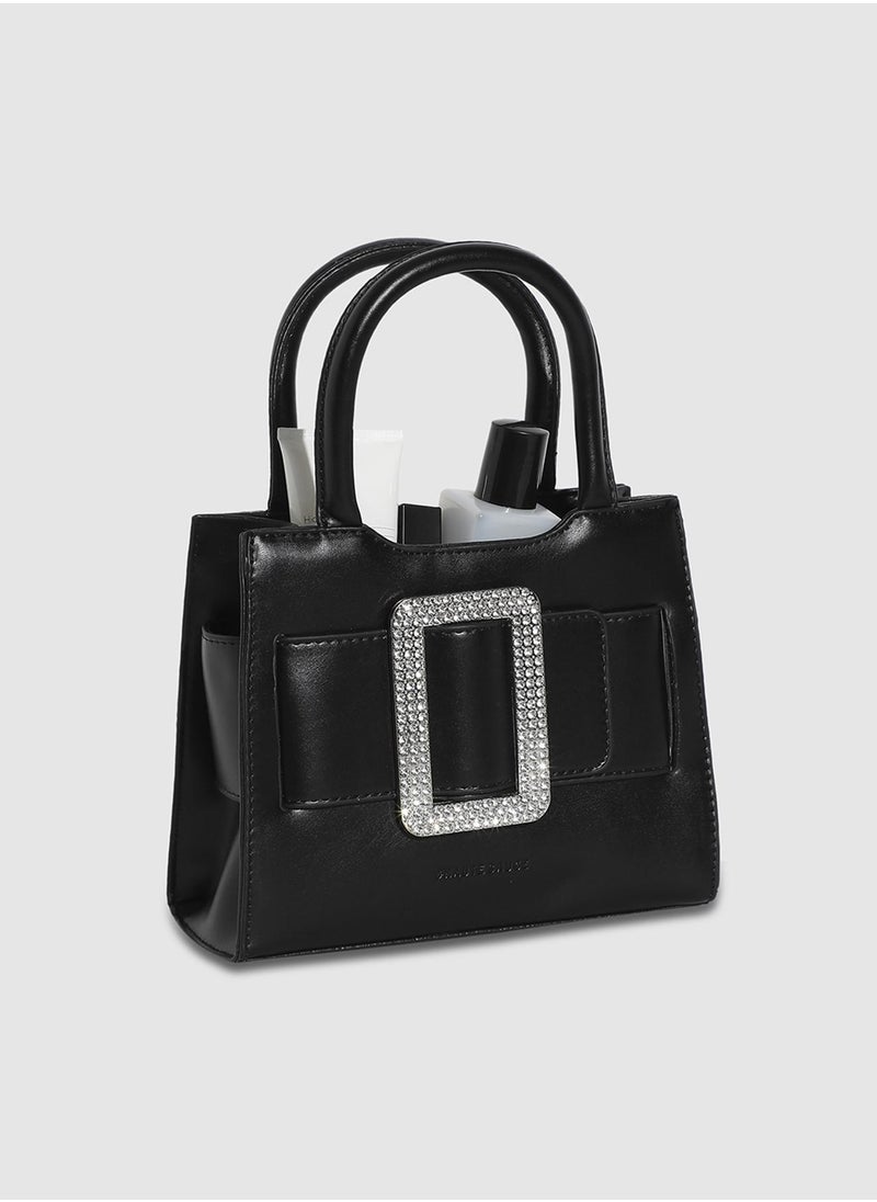 Haute Sauce Buckle Mini Handbag - Black  - Image 4