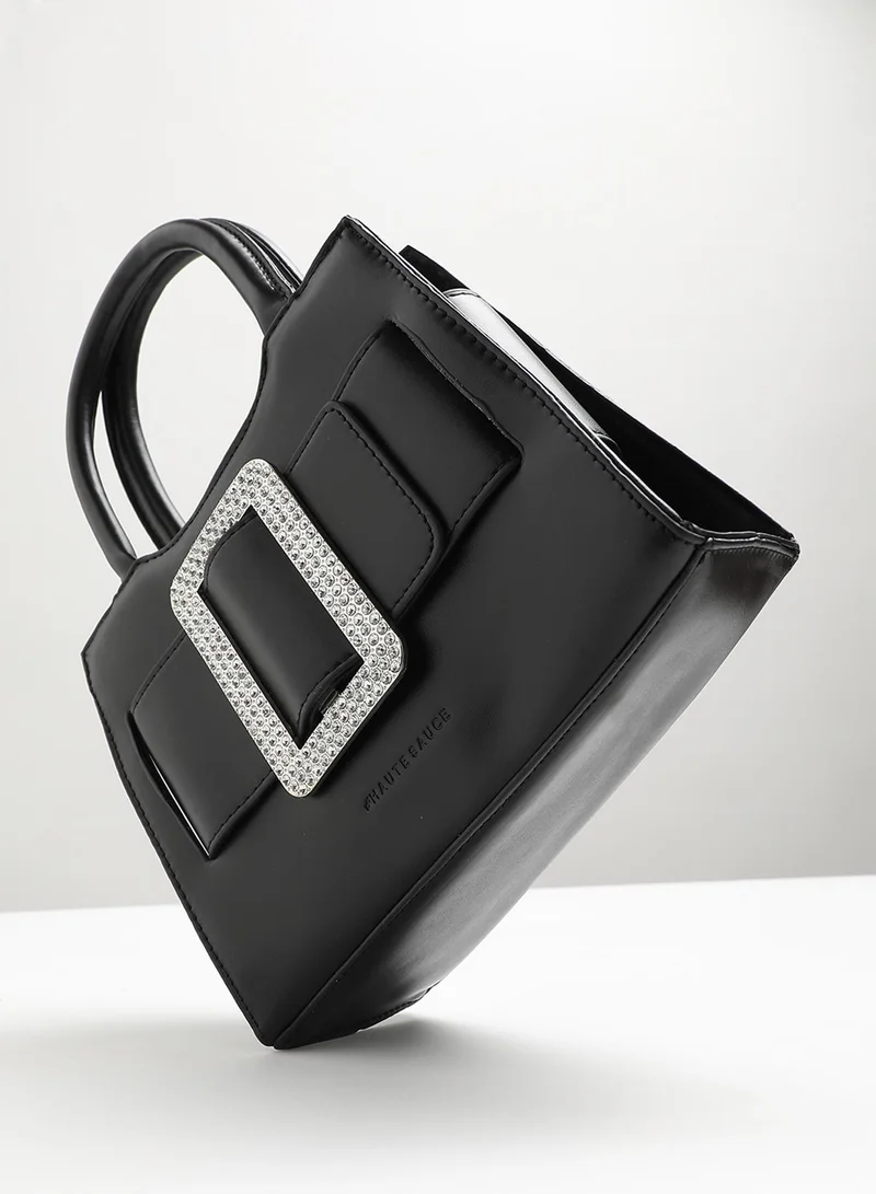Haute Sauce Buckle Mini Handbag - Black
