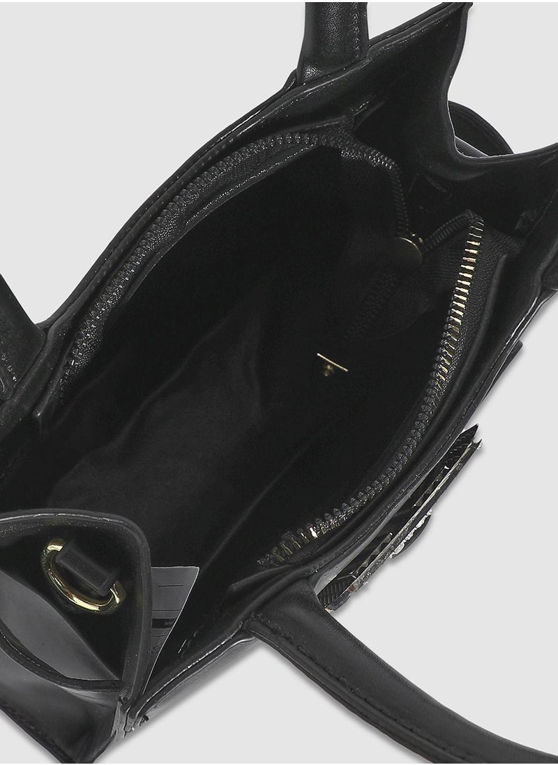 Haute Sauce Buckle Mini Handbag - Black  - Image 5