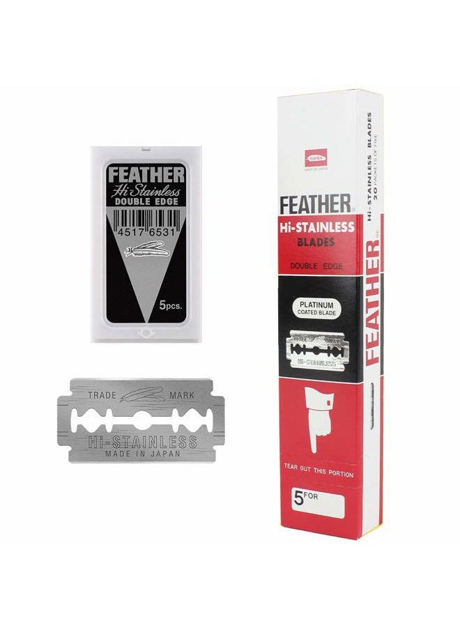 Feather Double Edge Safety Razor Blades 100 Count  - Image 1