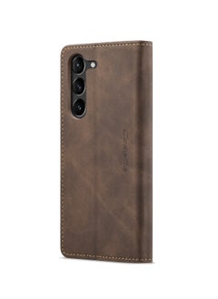 CaseMe CaseMe Samsung Galaxy S24 plus Case Wallet, for Samsung Galaxy S24 plus Wallet Case Book Folding Flip Folio Case with Magnetic Kickstand Card Slots Protective Cover - Coffee  - Image 2