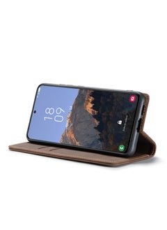 CaseMe CaseMe Samsung Galaxy S24 plus Case Wallet, for Samsung Galaxy S24 plus Wallet Case Book Folding Flip Folio Case with Magnetic Kickstand Card Slots Protective Cover - Coffee  - Image 4