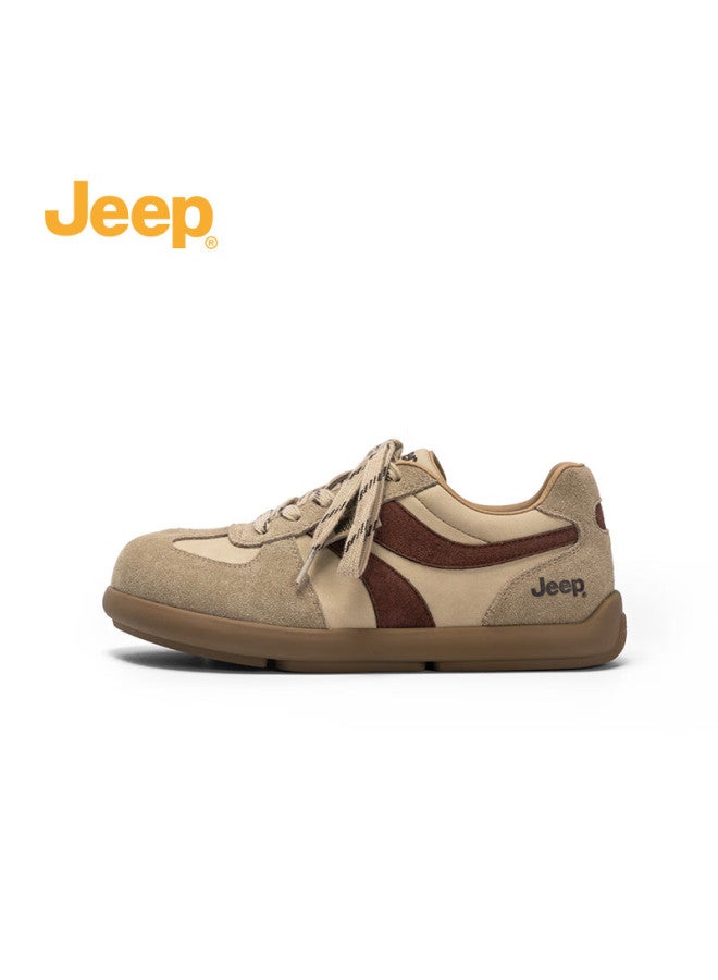 Jeep Jeep Retro Casual Breathable Women's Comfortable Fashion Ugly Cute Flat Shoes Grey 40 - Image 1