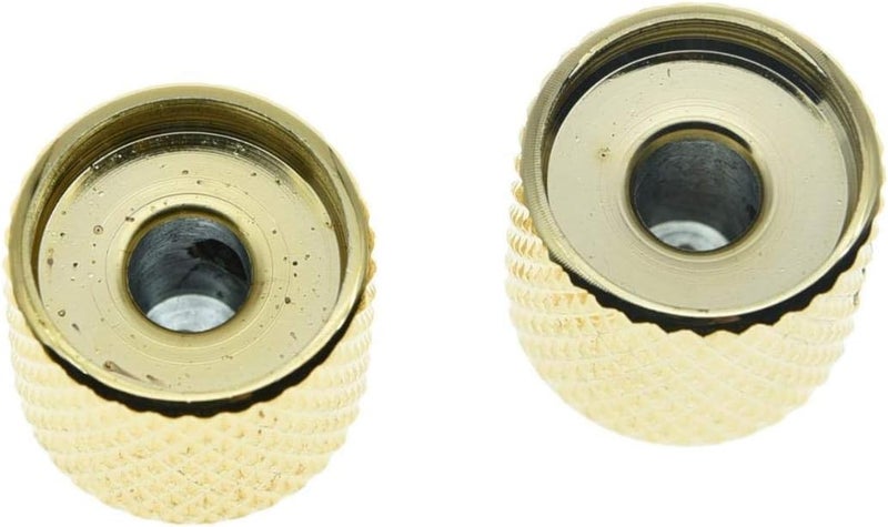 KAISH Set of 2 Gold Metal Guitar Dome Knobs Bass Knob with Set Screw for Telecaster/Tele Guitar - Image 4