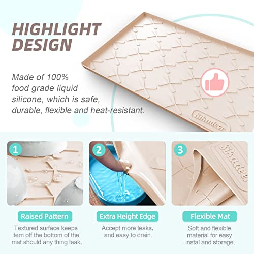Sika deer SIKADEER 22" x 19" Under Sink Mat Waterproof, Silicone Mat Kitchen Drawer Shelf and Cabinet Liner, Sink Protector for Kitchen Organizers and Storage, Boot Tray Pet Food Mats - Image 4