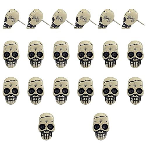 bjsdkff Ackron Skull Push Pins, Decorative Creative Thumbtack, Office Tacks for Bulletin Board, Cork Boards, Map, Photo, Wall Fixed, Picture, Paper, Memo, Note, Office Supplies Accessories 20 Pieces - Image 1