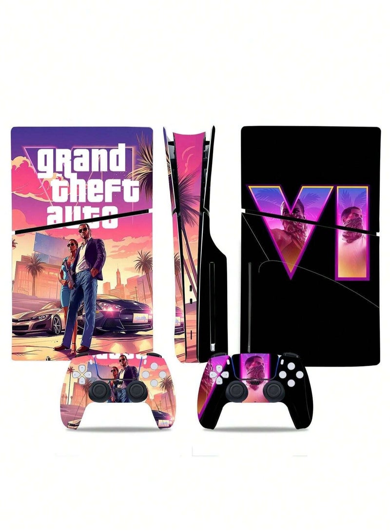 PS5 Slim Skin Cover - Grand Theft Auto VI Theme
