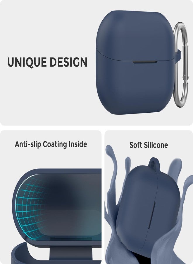 AhaStyle Silicone Case for Samsung Galaxy Buds3 and Galaxy Buds3 Pro (2024), Shockproof Full Protective Case, Compatible with Samsung Galaxy Buds3 Series, Support for Wireless Charging (Midnight Blue) - Image 5