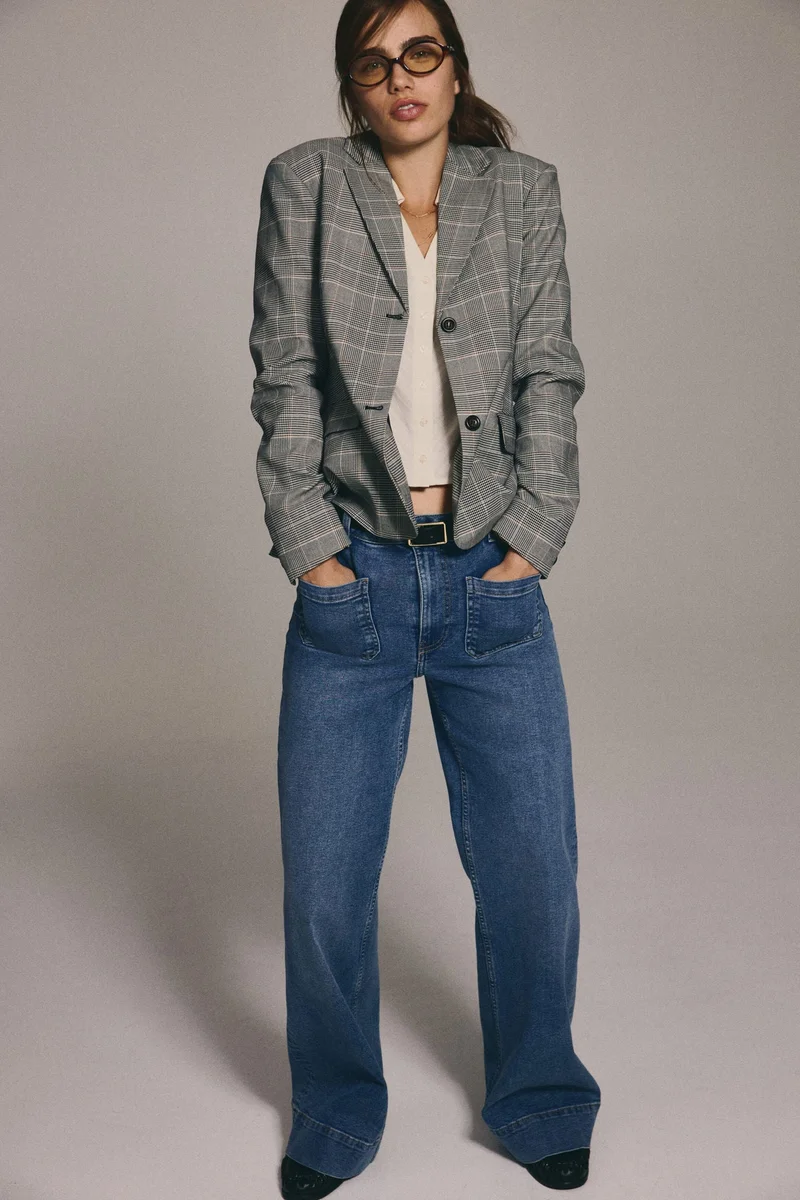 اتش اند ام بليزر بصف مفرد من الأزرار