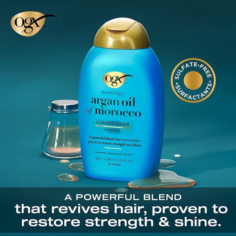 OGX, Conditioner, Renewing+ Argan Oil of Morocco, New Gentle & PH Balanced Formula, 385ml - Image 2