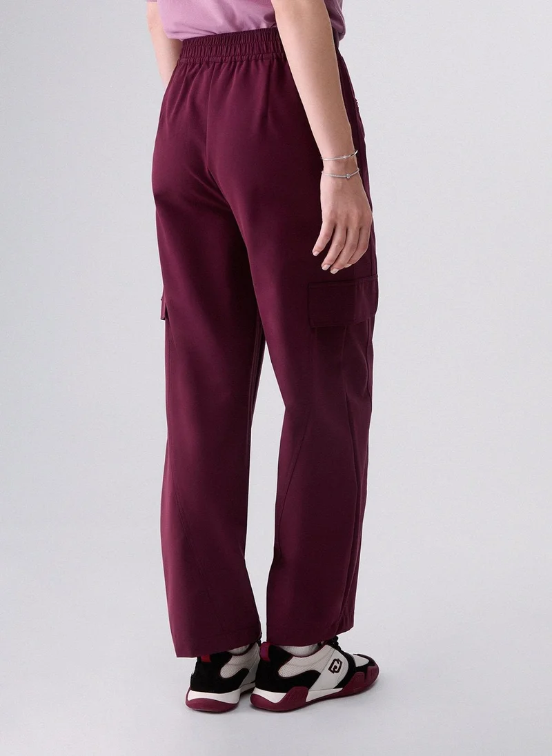 ليو جو Oversized trousers with charm