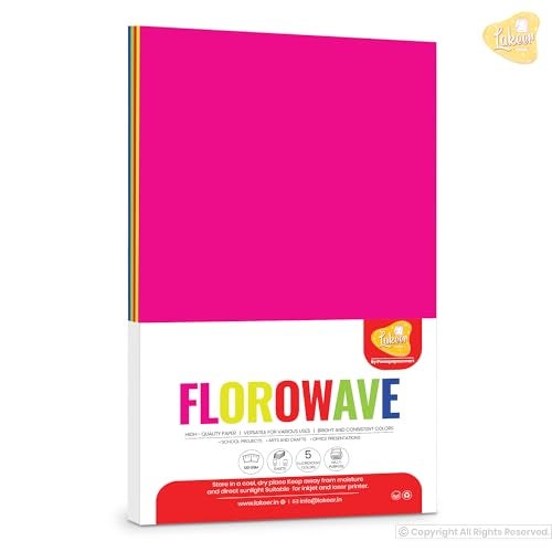Lakeer A4 Fluorescent Color Paper Colour, 100 Sheets 120 GSM Pack for Art & Craft, Decoration, Copy Printing Sheets Origami Folding, DIY Craft Smooth Finish Home, School, Office Stationery - Image 3