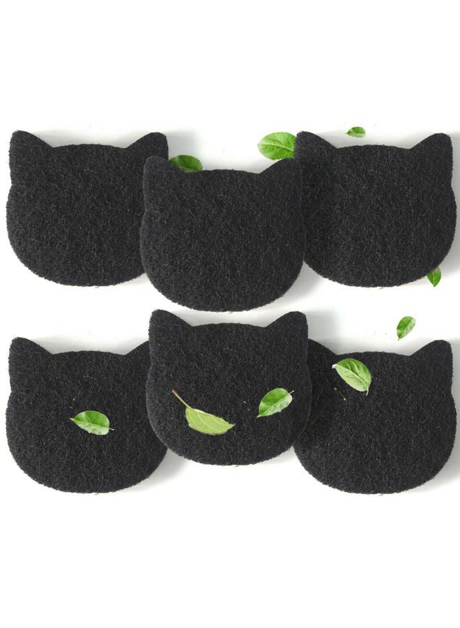 PurifyLogix Universal Stick-on Cat Litter Box Replacement Charcoal Filters Compatible with Most Cat Litter Box, Activated Carbon Filters to Absorb Odors and Control Damp for Keeping Fresh (6 Pack) - Image 1