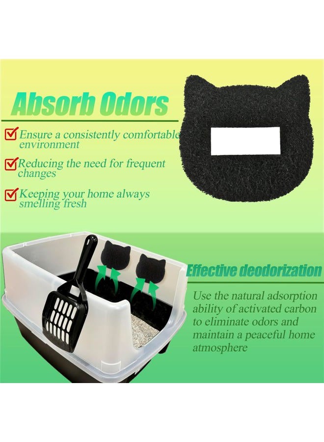 PurifyLogix Universal Stick-on Cat Litter Box Replacement Charcoal Filters Compatible with Most Cat Litter Box, Activated Carbon Filters to Absorb Odors and Control Damp for Keeping Fresh (6 Pack) - Image 3