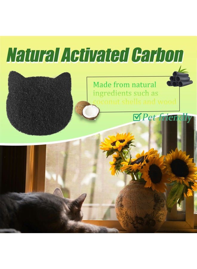 PurifyLogix Universal Stick-on Cat Litter Box Replacement Charcoal Filters Compatible with Most Cat Litter Box, Activated Carbon Filters to Absorb Odors and Control Damp for Keeping Fresh (6 Pack) - Image 5