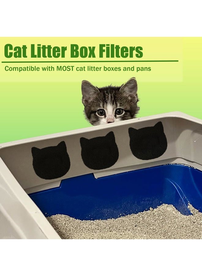PurifyLogix Universal Stick-on Cat Litter Box Replacement Charcoal Filters Compatible with Most Cat Litter Box, Activated Carbon Filters to Absorb Odors and Control Damp for Keeping Fresh (6 Pack) - Image 2