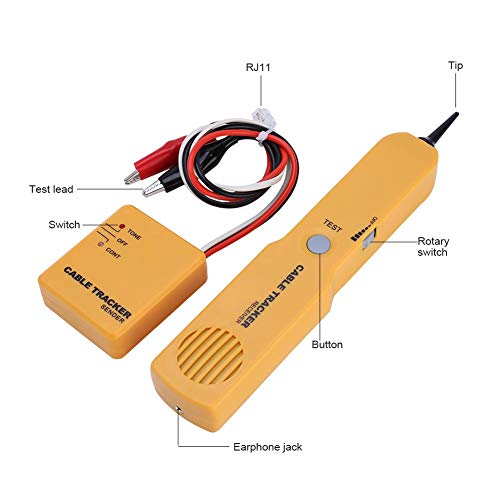 ZERONE Wire, Multifunctional Cable Tester for Ethernet Network Cable Collation, RJ11 Network Toner Wire Tone Line Finder Detector Networking Tool - Image 2