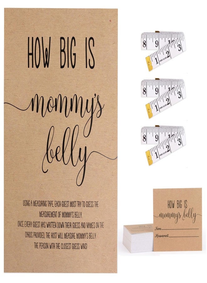 All-Ewired-Up All Ewired Up How Big is Mommy's Belly? Kraft (54 Pieces) Fun, Easy Baby Shower Game, Gender Neutral Unisex - Image 1