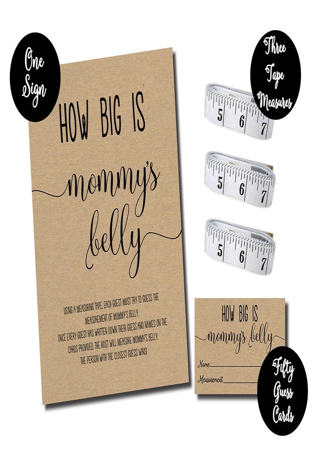 All-Ewired-Up All Ewired Up How Big is Mommy's Belly? Kraft (54 Pieces) Fun, Easy Baby Shower Game, Gender Neutral Unisex - Image 4