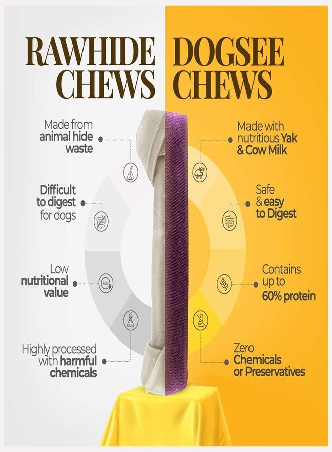 Dogsee Blueberry Flavor Himalayan Yak Cheese Dental Chews for Dogs 140g (Medium - 2 Chews) |Dog Treats Healthy | Cleans Teeth & Freshens Breath | No Grain, No Gluten | Dog Chews Rawhide Free - Image 3