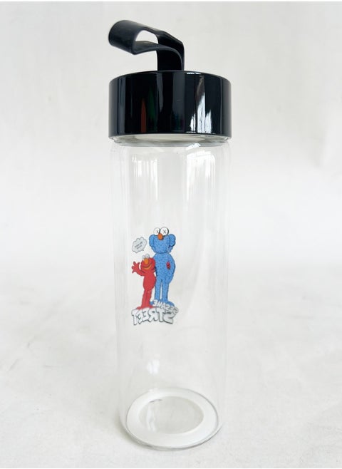 Drinking Bottles With Lid Handle Portable Drinkware Water Glass Bottle