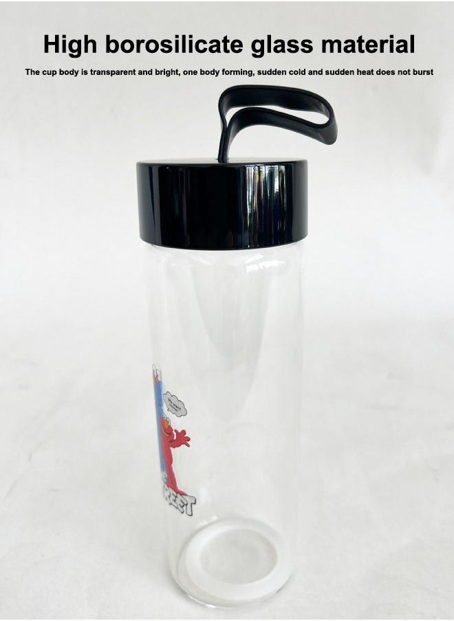 XIANGYU - Drinking Bottles With Lid Handle Portable Drinkware Water Glass Bottle - Image 1