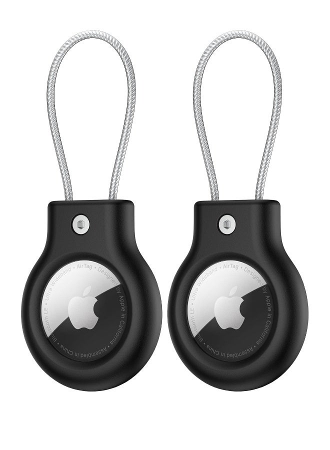 2 Pack Case for AirTag, Anti-Lost Air Tag Lock Case Airtag Keychain Holder for Luggage, Bag, Pet, Key, Backpack - Image 1