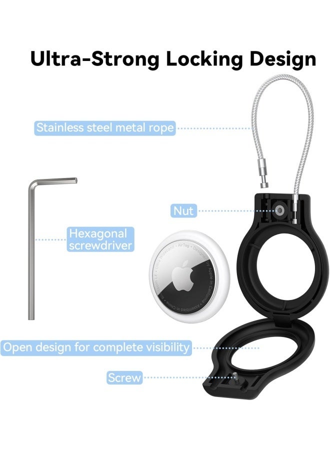 2 Pack Case for AirTag, Anti-Lost Air Tag Lock Case Airtag Keychain Holder for Luggage, Bag, Pet, Key, Backpack - Image 3