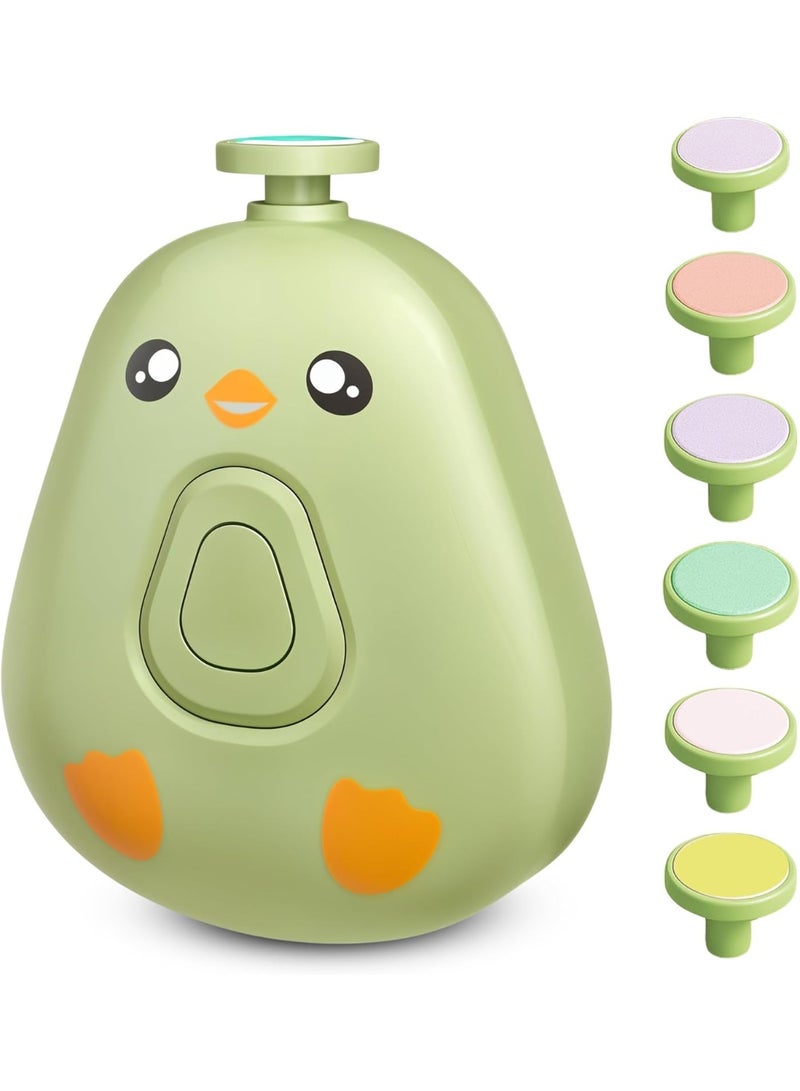Hugifts Electric Baby Nail Trimmer – Safe and Quiet Nail File for Infants and Kids, 6 Grinding Heads, Low Vibration & Gentle Power for the Care of Your Baby - Image 1