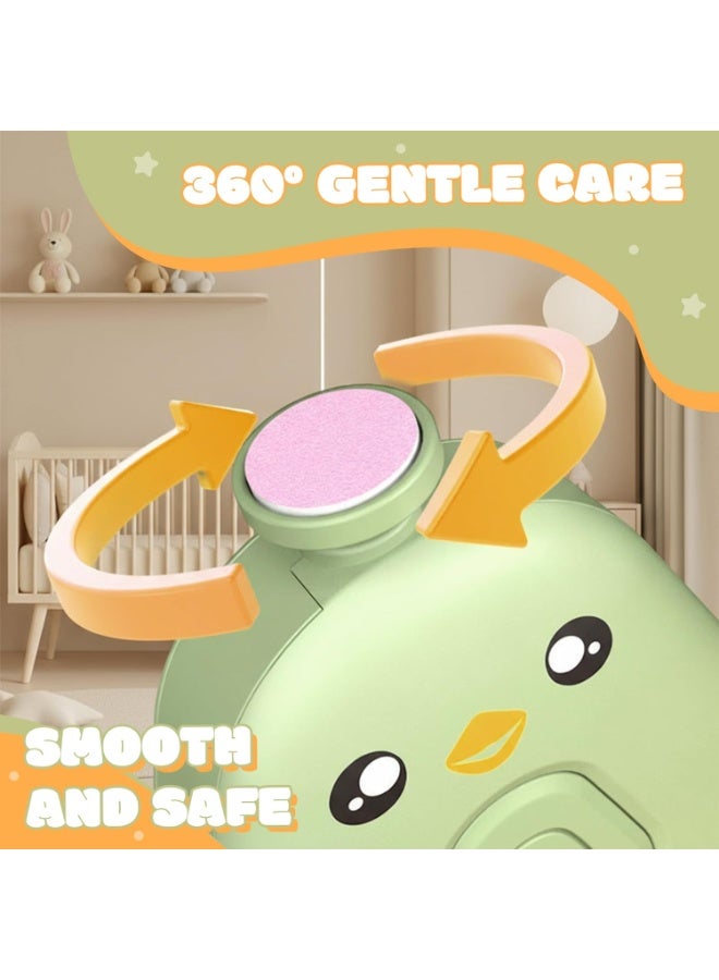 Hugifts Electric Baby Nail Trimmer – Safe and Quiet Nail File for Infants and Kids, 6 Grinding Heads, Low Vibration & Gentle Power for the Care of Your Baby - Image 4