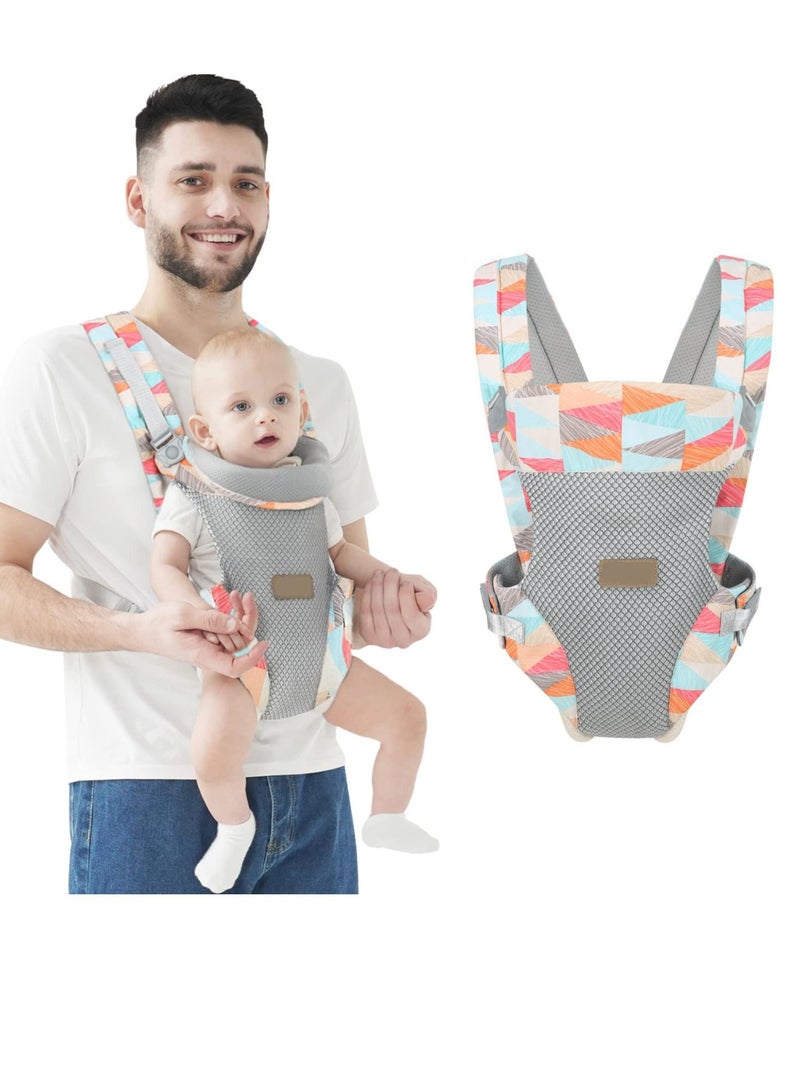 KASTWAVE Newborn Baby Wrap Carrier, Adjustable Baby Carrier for Newborn to Toddler with Lumbar Support (7-45 Pounds) 3D Mesh Breathable Baby Holder Carrier for Toddler Infant - Image 2