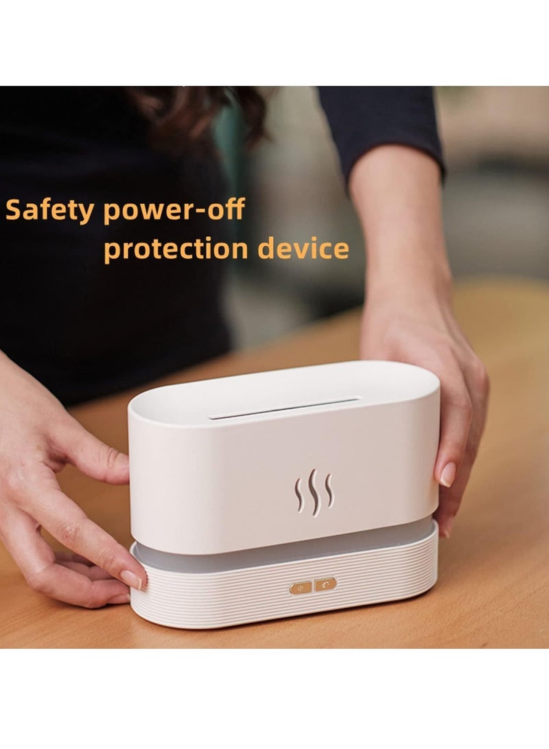 ELTRAZONE Flame Air Diffuser | Essential Aroma Oil Diffuser, Mini Portable Cool Mist Humidifier for Bedroom, Home, Spa, Office & Travel | Waterless Auto-Off Safety Feature | Elegant White & Black Design  - Image 5