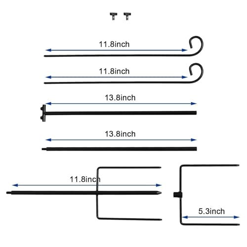 ESTTOP Heavy Duty Garden Flag Holder Stand Metal Iron Stand with 5 Prong Base for Double Flags Suitable for Outside or Garden Patio Yard Decor - Image 3