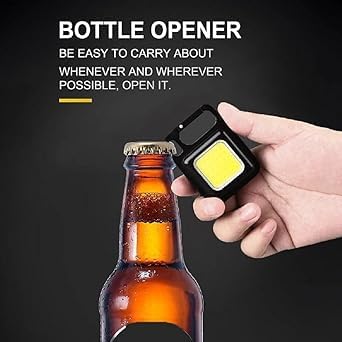 Arush Group Small LED Flashlight COB Rechargeable Keychain Mini Flashlight 3 Light Modes Portable Pocket Light with Magnet Base for Fishing Walking Camping COB Small FlashlightSet of 1 - Image 4